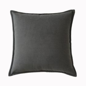 High-end Solid Color Pillow Sofa Living Room Cushions (Option: Carbon Grey-45x45cm Throw Pillow Cover)